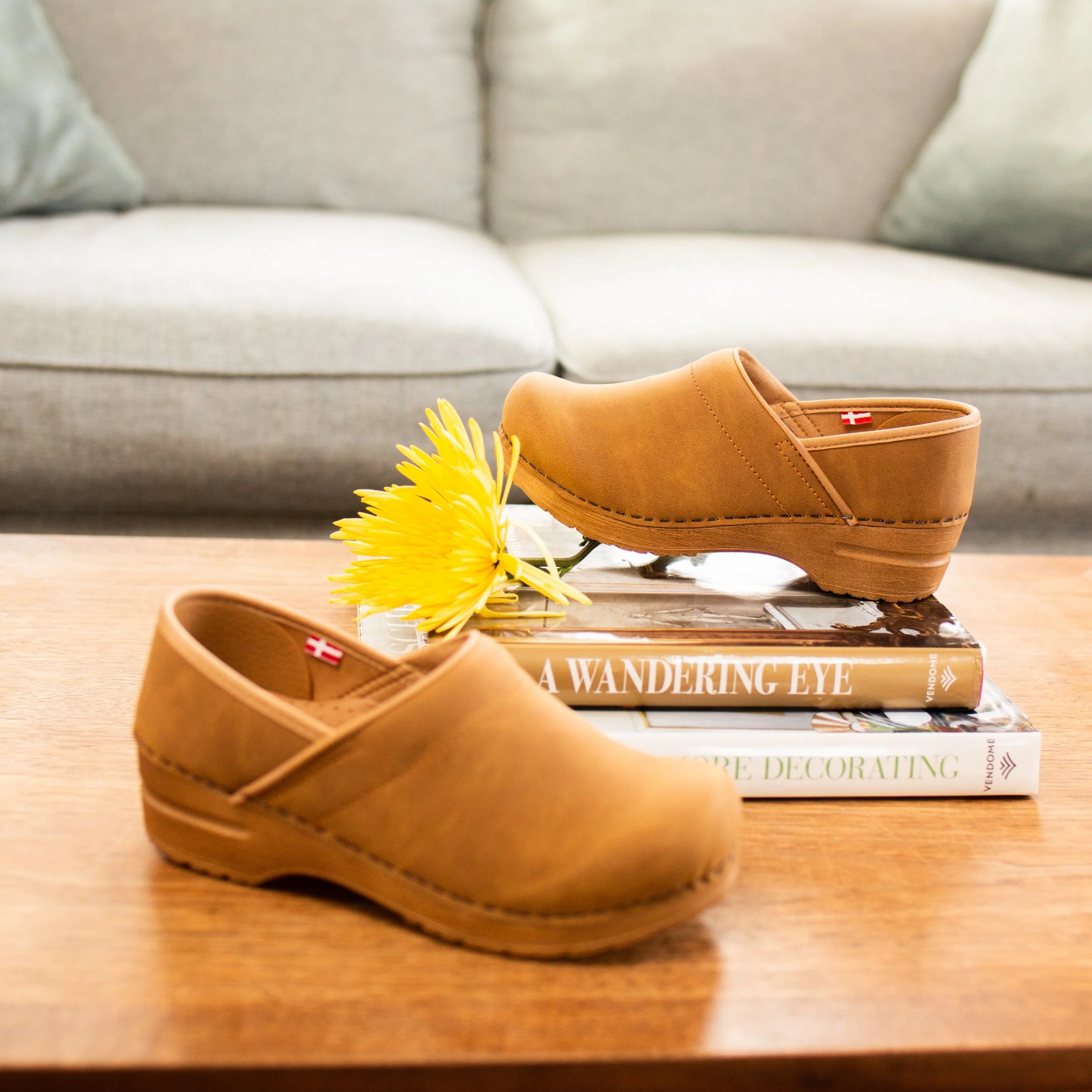 Hinsdale Women's Vegan Clog in Cognac - Image 3