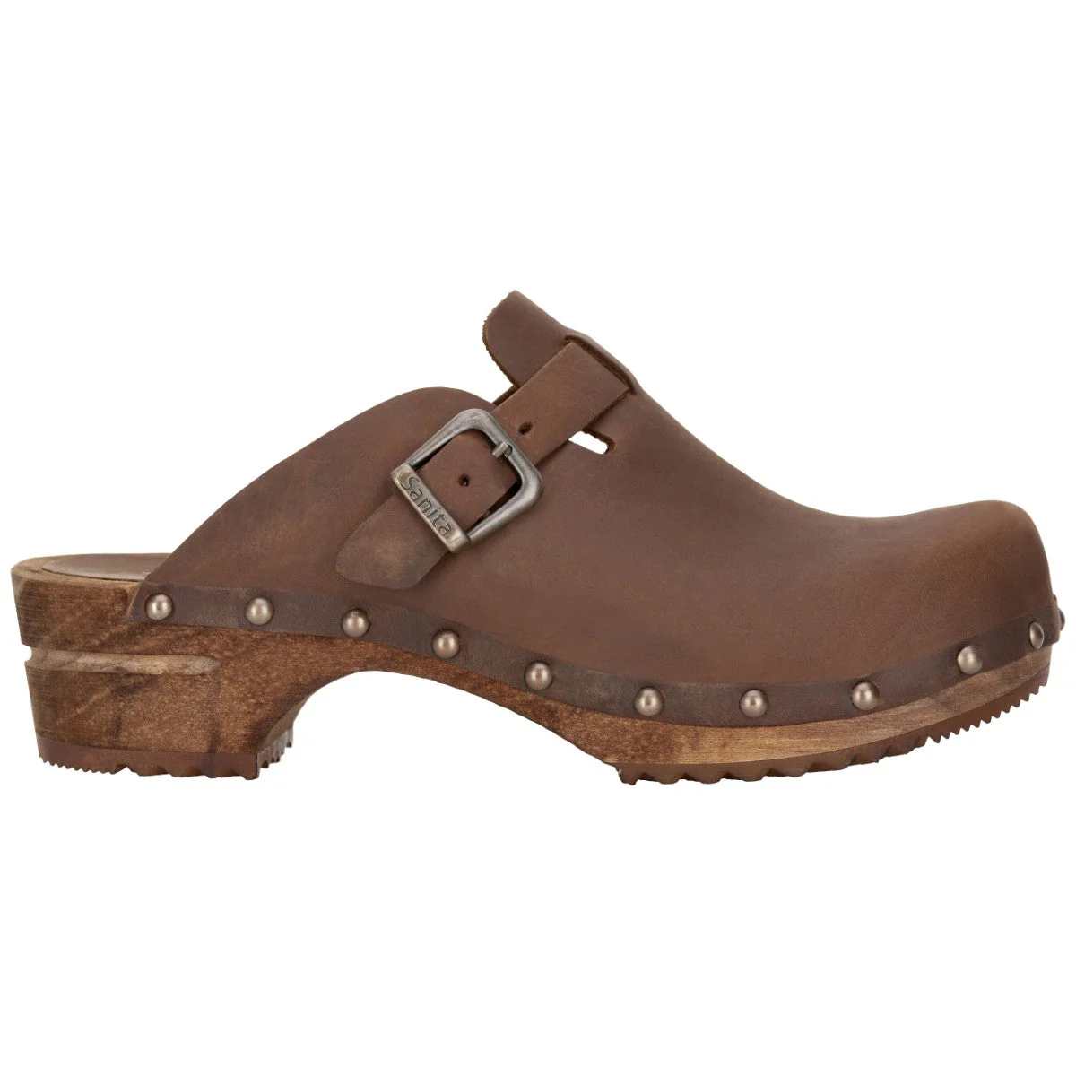 Kristel Women's Wood Clog in Antique Brown - Image 4