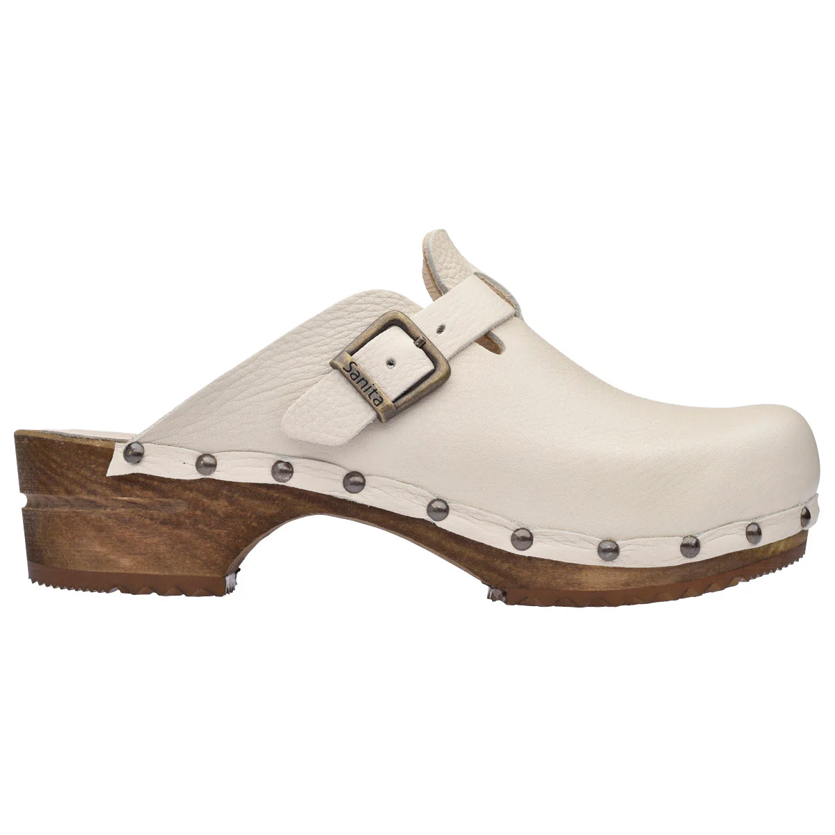Kristel Women's Wood Clog in Cream - Image 3