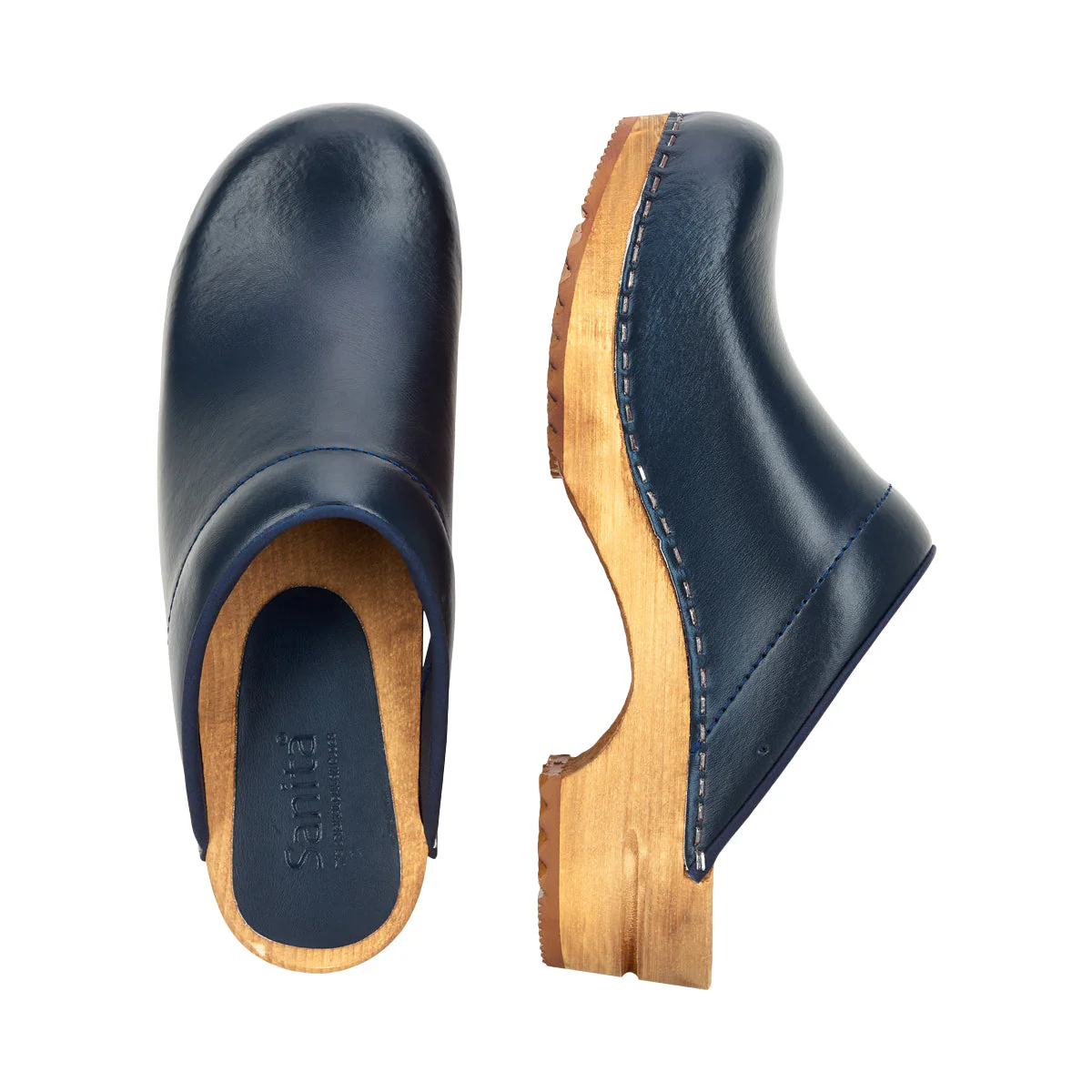 Lotte Women's Wood Clog in Blue - Image 4