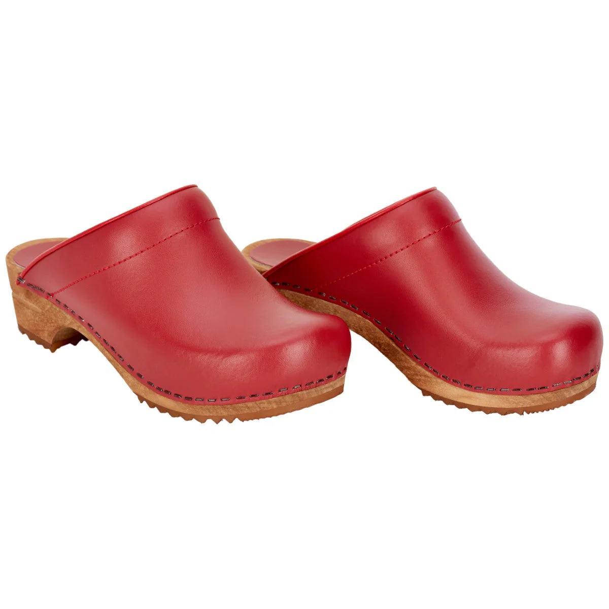 Lotte Women's Wood Clog in Red - Image 3