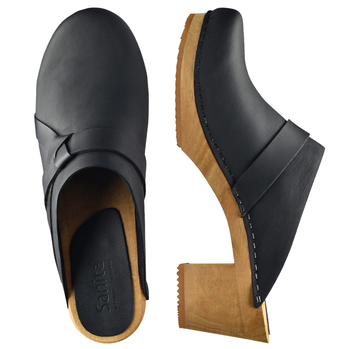 Manuella Women's Wood Mule in Black - Image 4