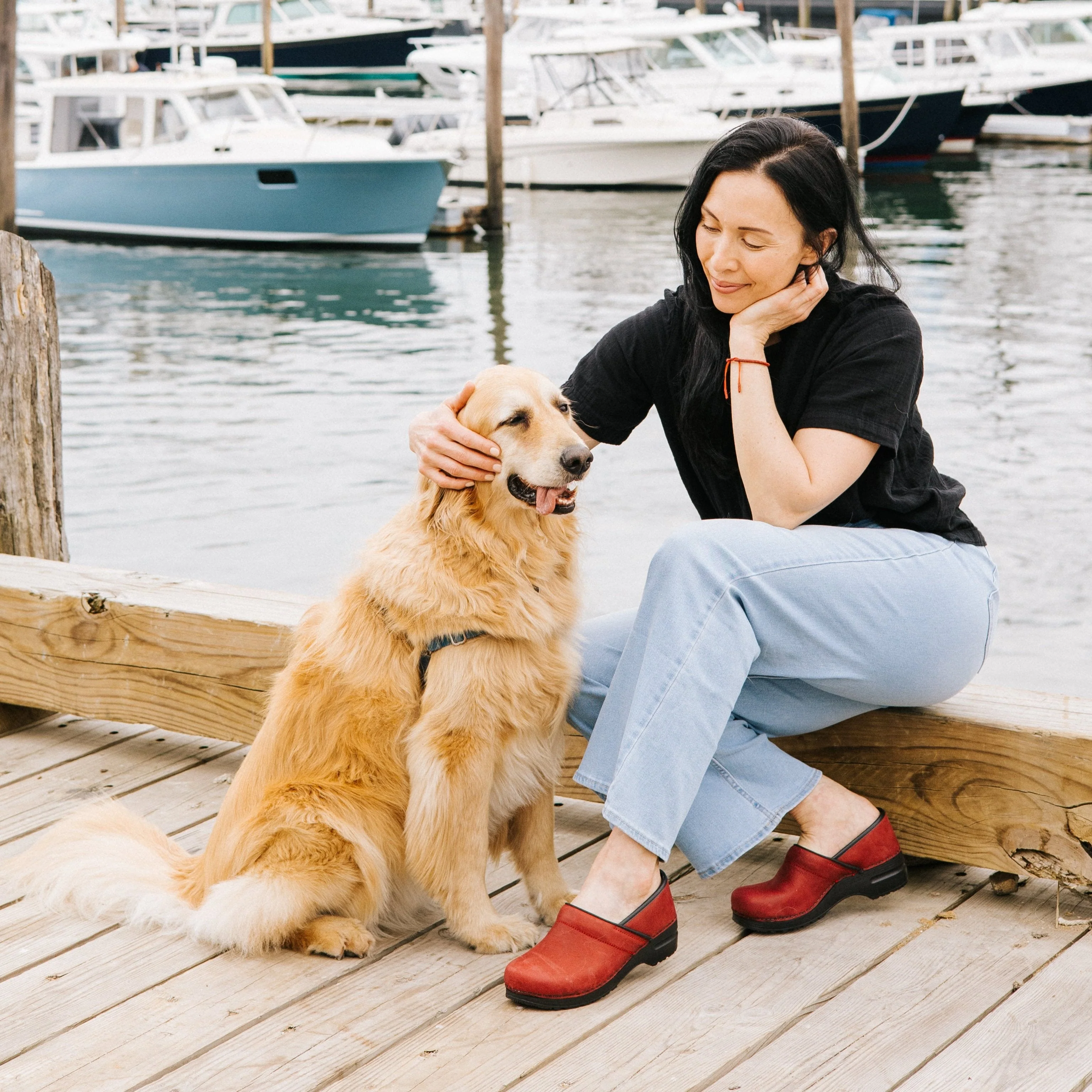 Pro. Oiled Leather Women's Clog in Burgundy - Image 4