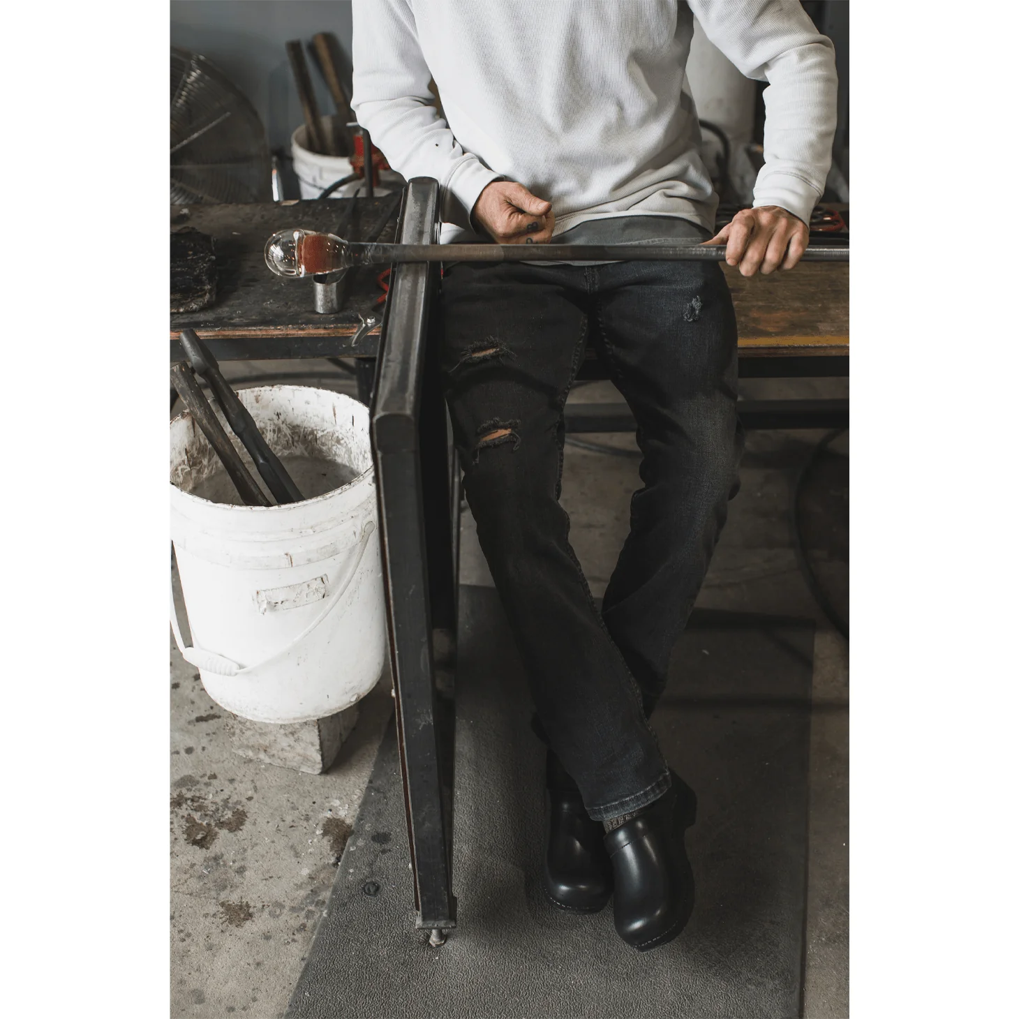 Pro. PU Men's Clog in Black - Image 4